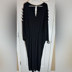 Bold Elements Women’s Cut-out Sleeve Jumpsuit Black Plus XXL Curvy Business